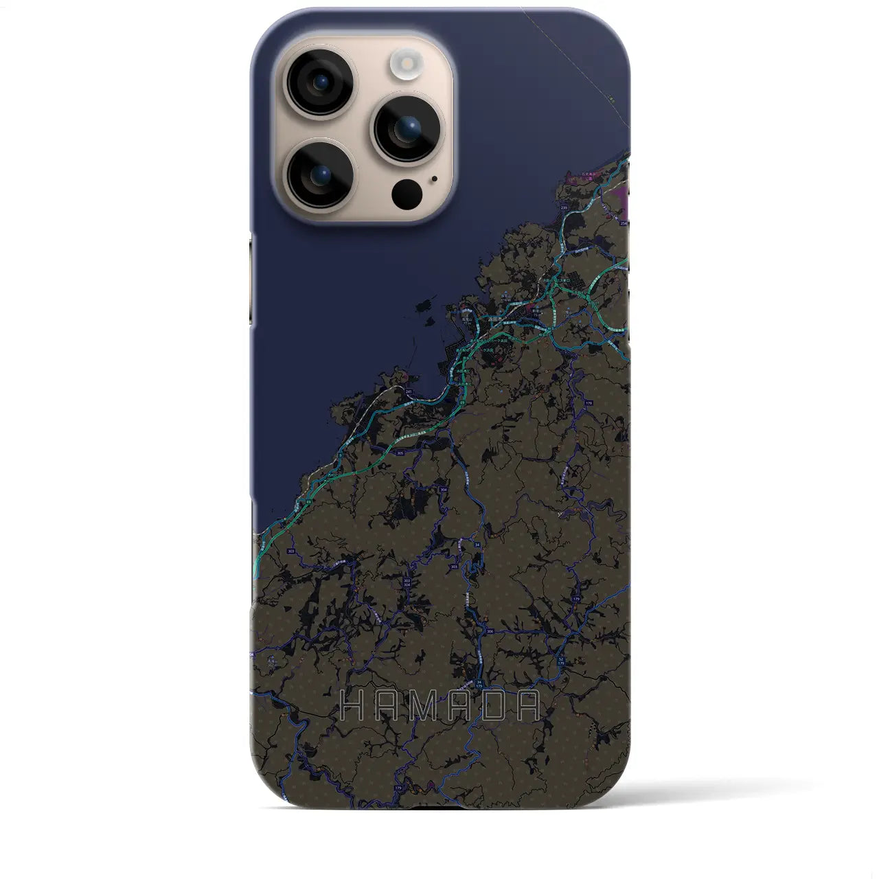 【浜田(島根県)】地図柄iPhoneケース(バックカバータイプ)