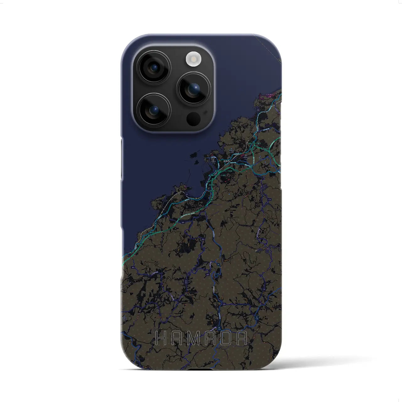 【浜田(島根県)】地図柄iPhoneケース(バックカバータイプ)