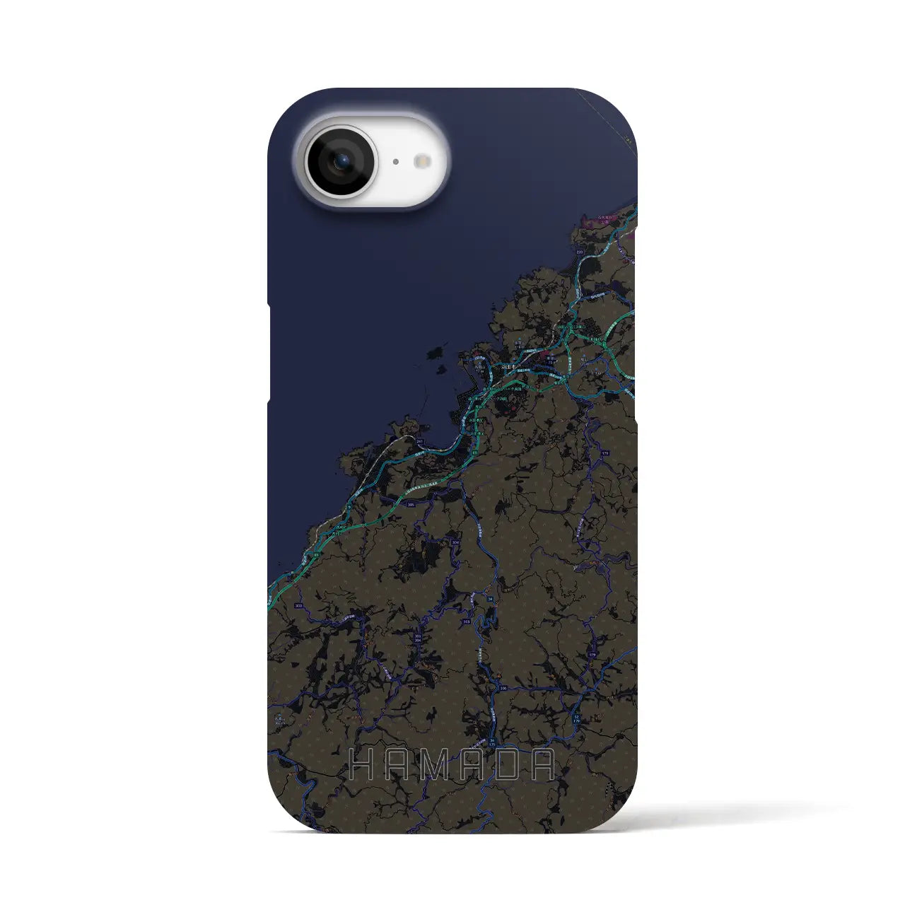 【浜田(島根県)】地図柄iPhoneケース(バックカバータイプ)