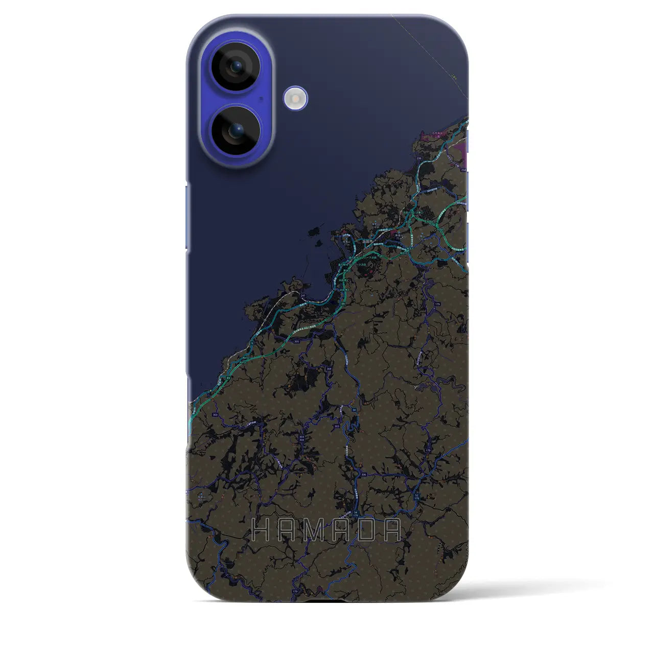 【浜田(島根県)】地図柄iPhoneケース(バックカバータイプ)