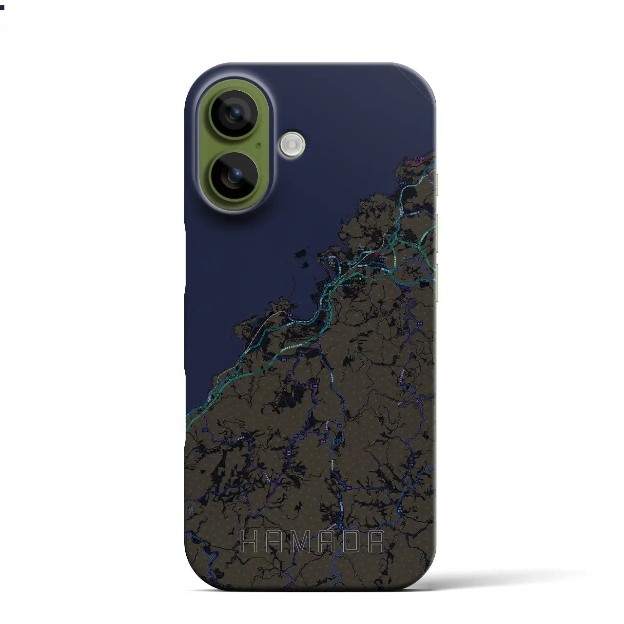 【浜田(島根県)】地図柄iPhoneケース(バックカバータイプ)