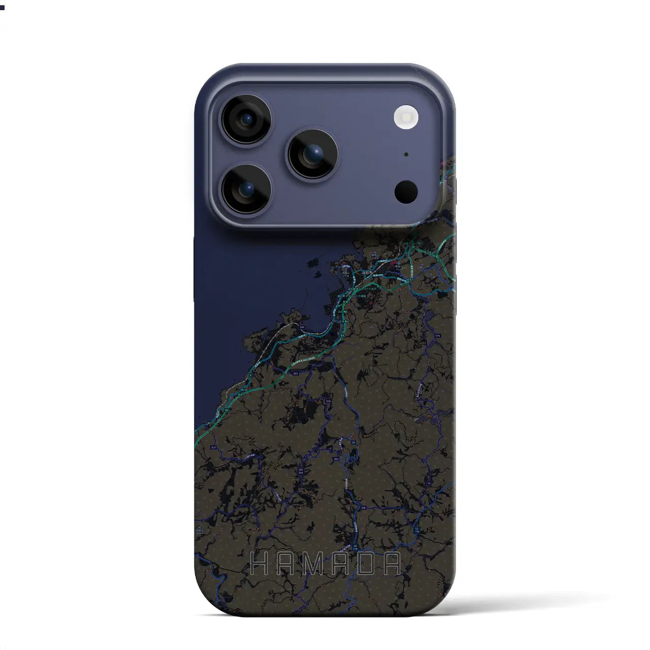 【浜田(島根県)】地図柄iPhoneケース(バックカバータイプ)