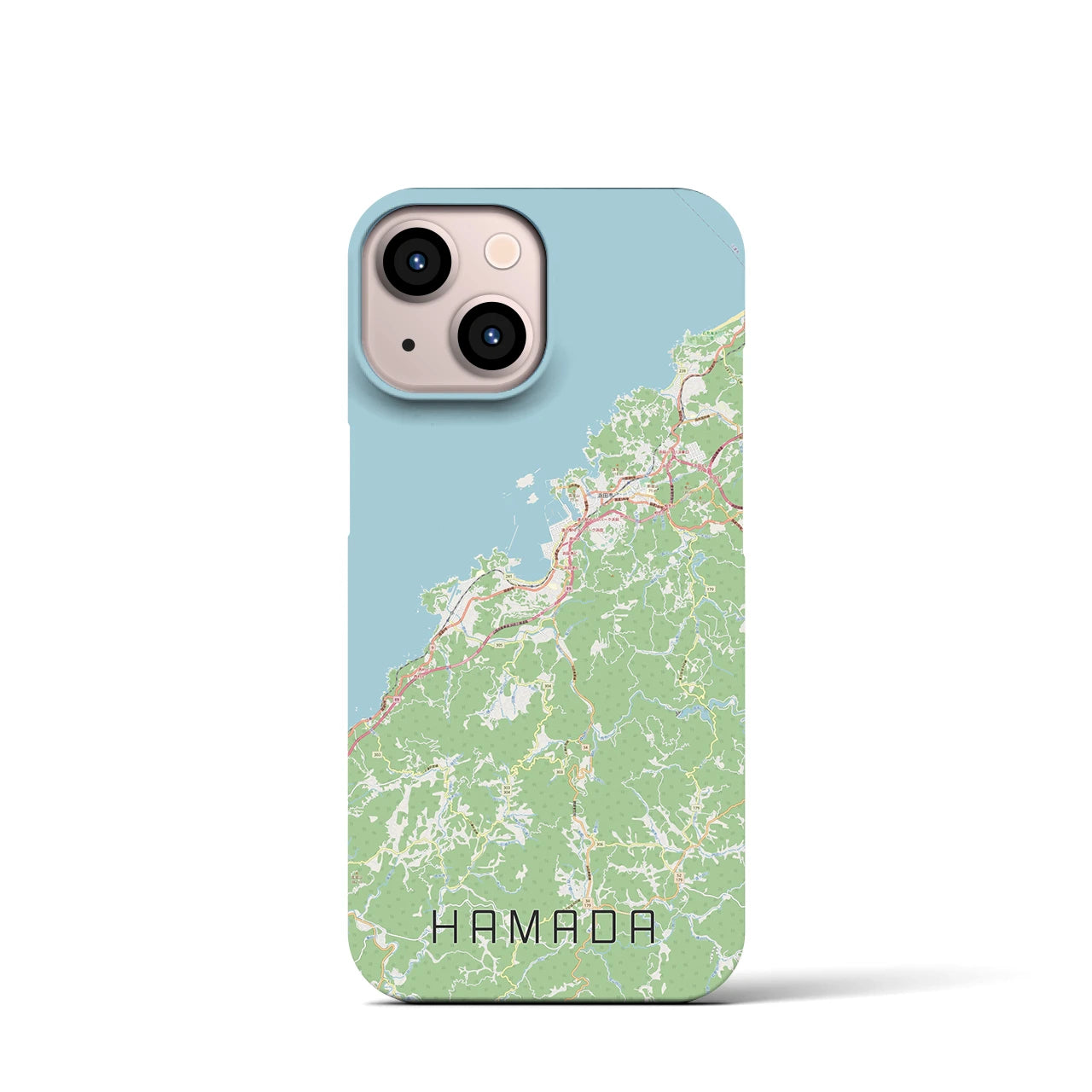 【浜田(島根県)】地図柄iPhoneケース(バックカバータイプ)