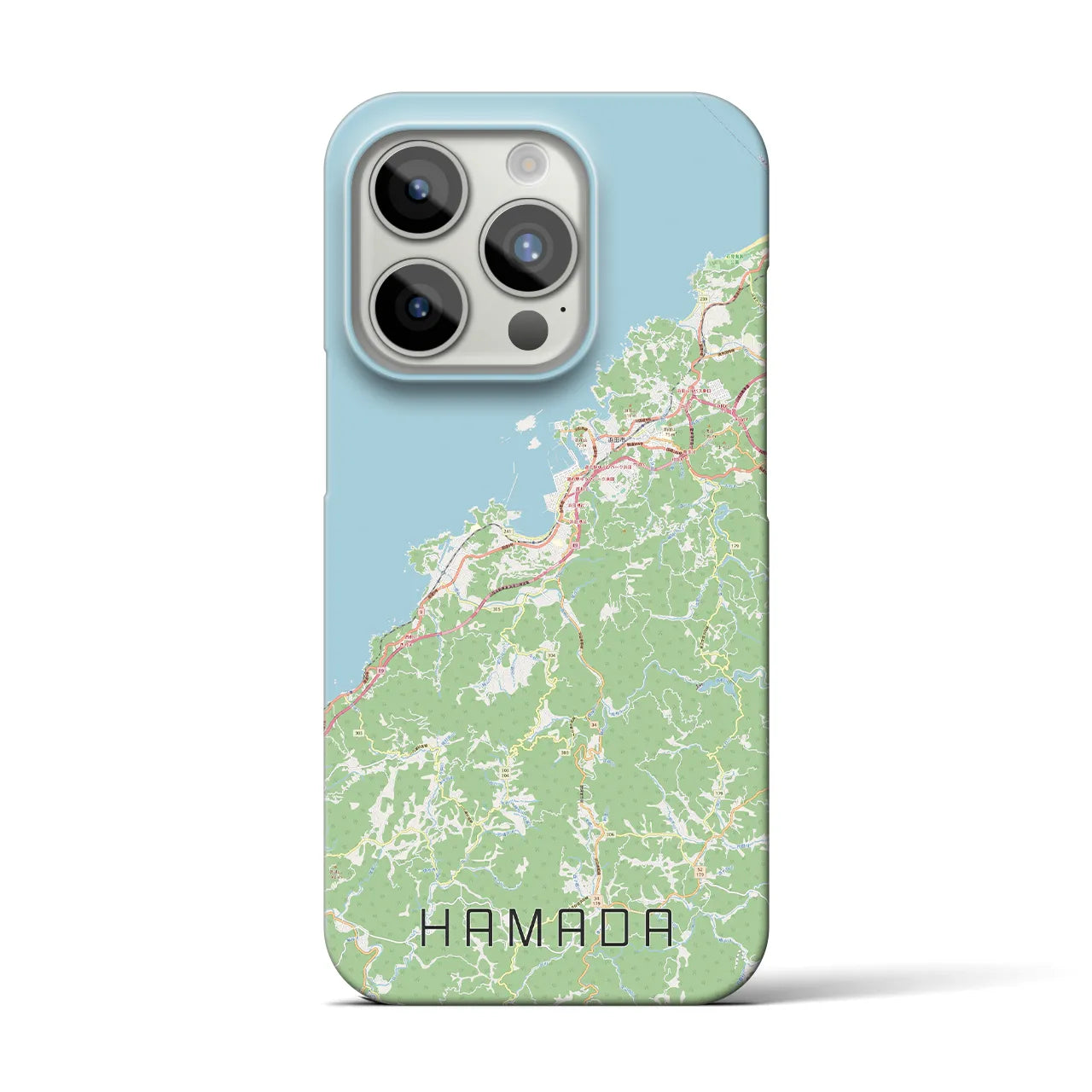 【浜田(島根県)】地図柄iPhoneケース(バックカバータイプ)
