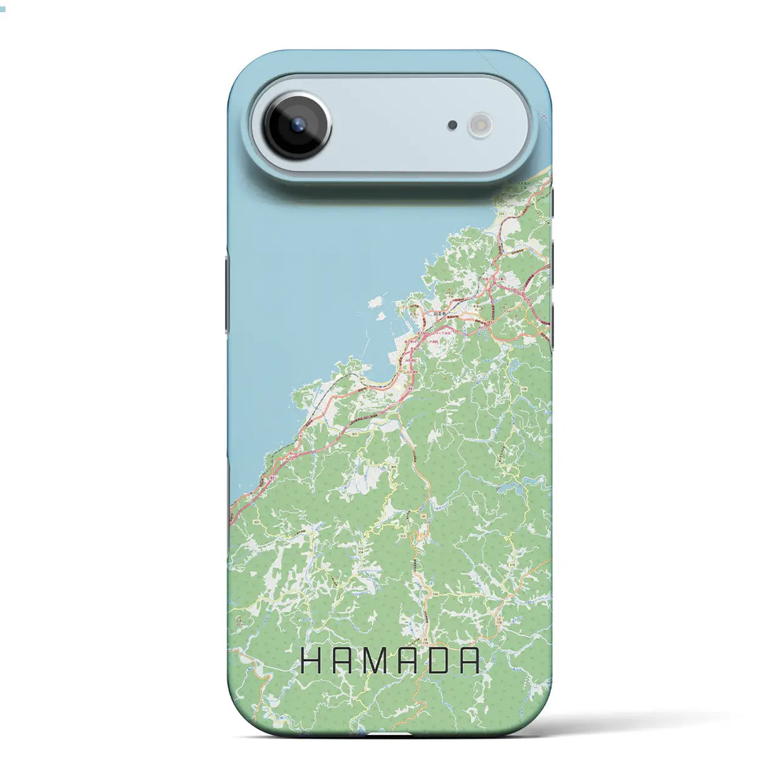【浜田(島根県)】地図柄iPhoneケース(バックカバータイプ)ナチュラル・iPhone 17 Pro Max 用