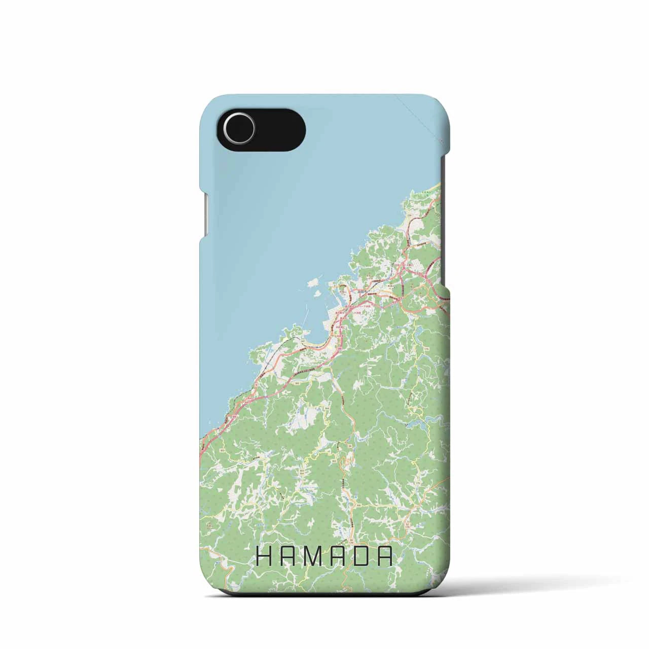 【浜田(島根県)】地図柄iPhoneケース(バックカバータイプ)