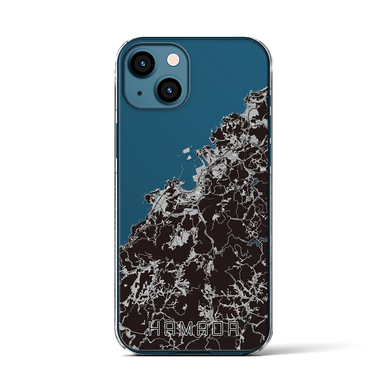 【浜田(島根県)】地図柄iPhoneケース(クリアタイプ)