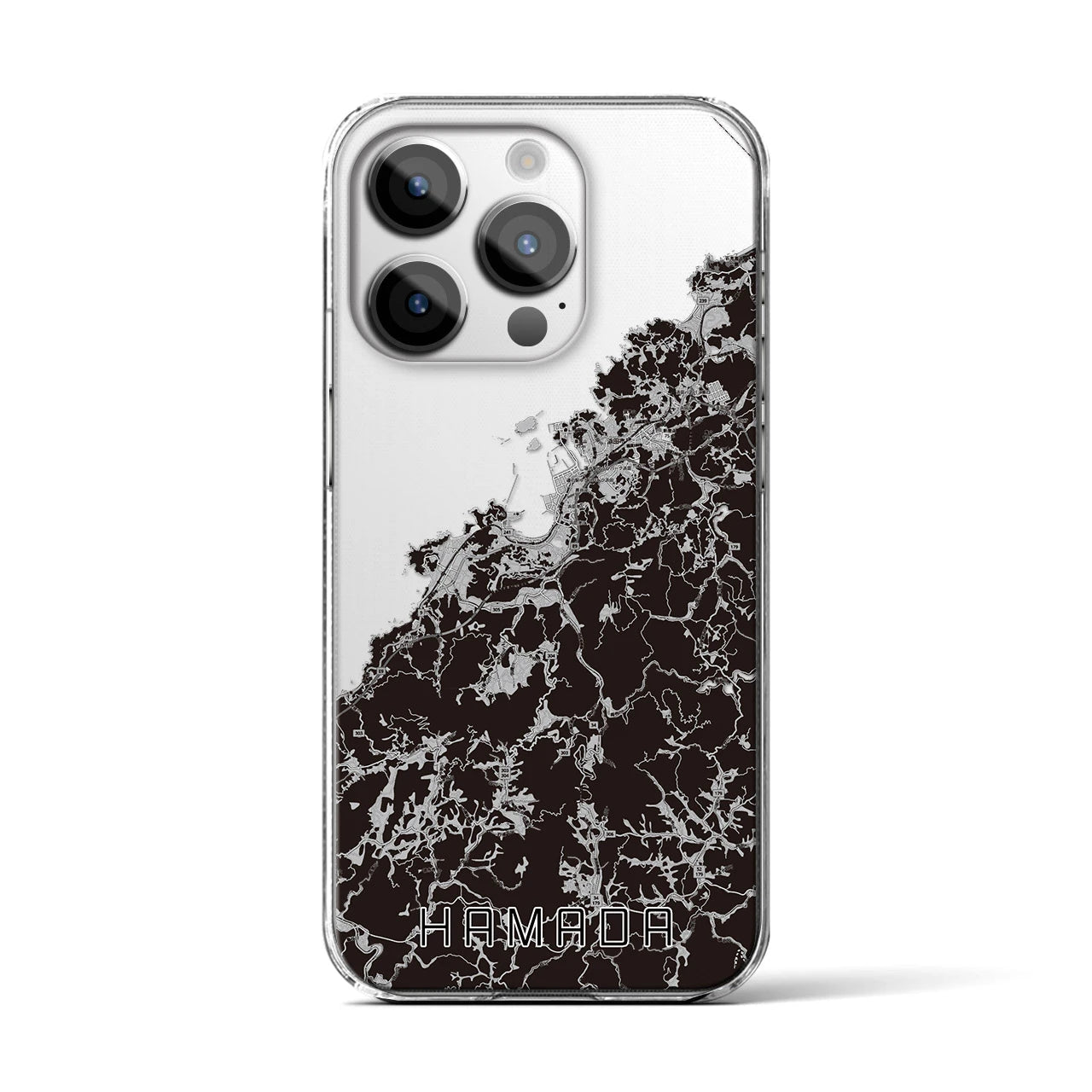 【浜田(島根県)】地図柄iPhoneケース(クリアタイプ)