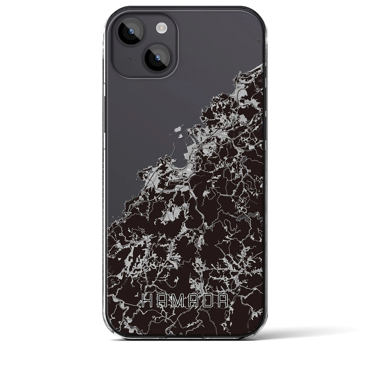 【浜田(島根県)】地図柄iPhoneケース(クリアタイプ)