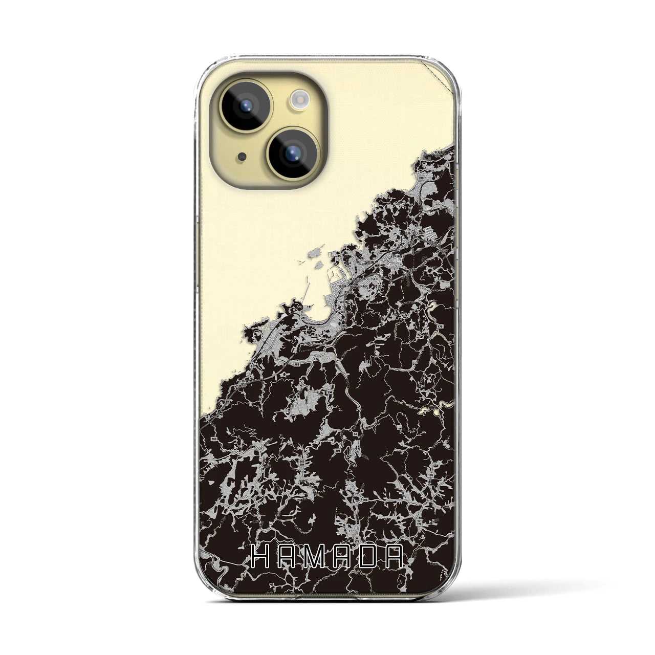 【浜田(島根県)】地図柄iPhoneケース(クリアタイプ)