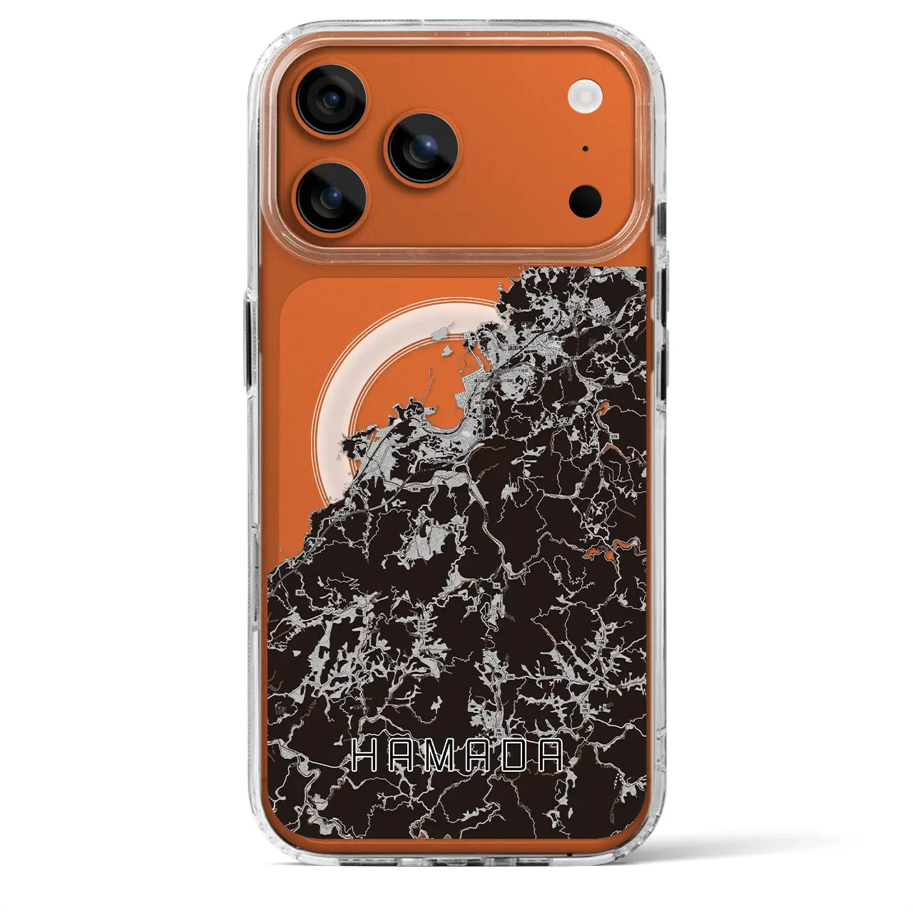 【浜田(島根県)】地図柄iPhoneケース(MagSafeタイプ)