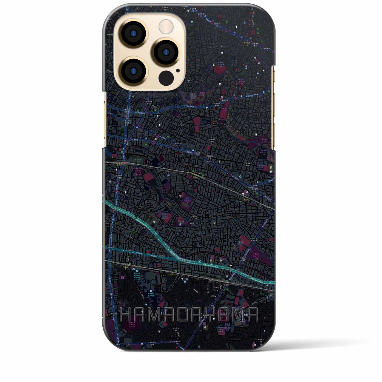【浜田山(東京都)】地図柄iPhoneケース(バックカバータイプ)