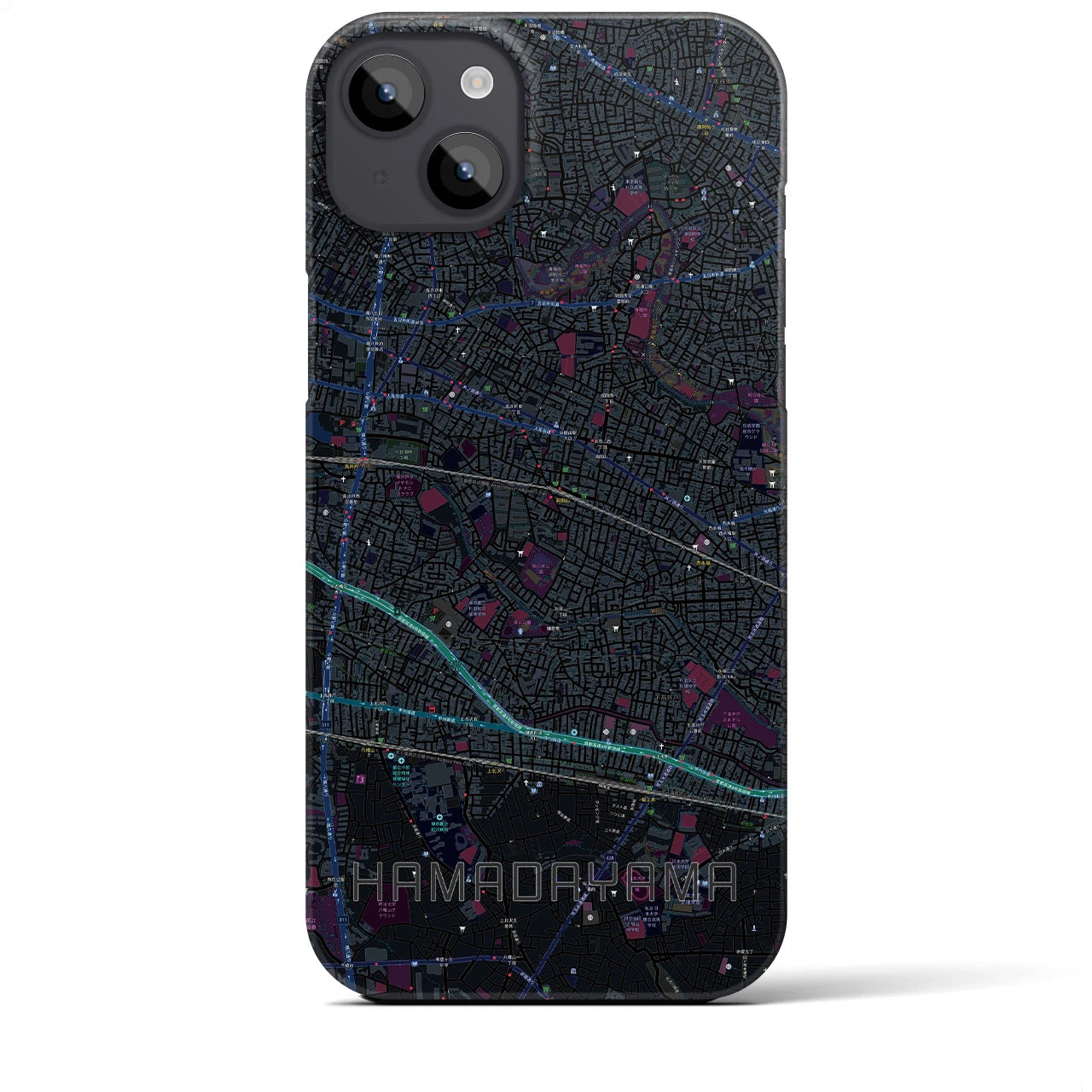 【浜田山(東京都)】地図柄iPhoneケース(バックカバータイプ)