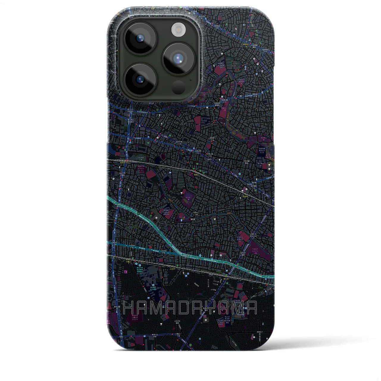 【浜田山(東京都)】地図柄iPhoneケース(バックカバータイプ)