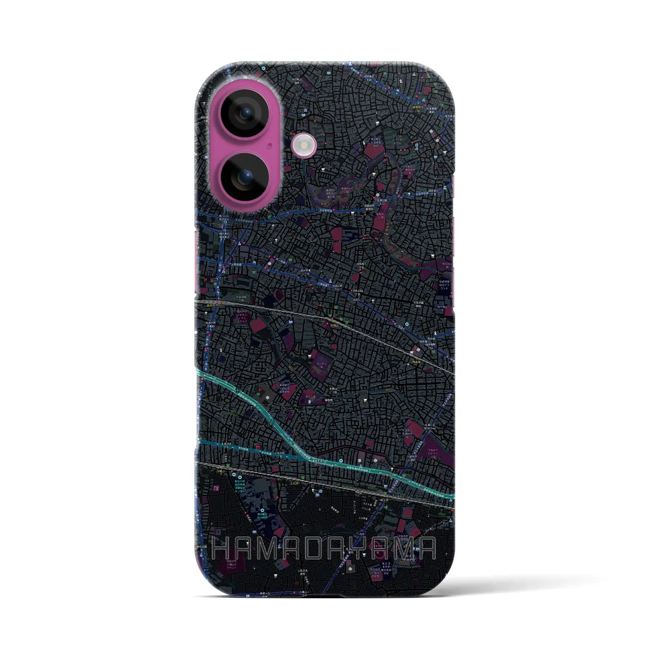 【浜田山(東京都)】地図柄iPhoneケース(バックカバータイプ)