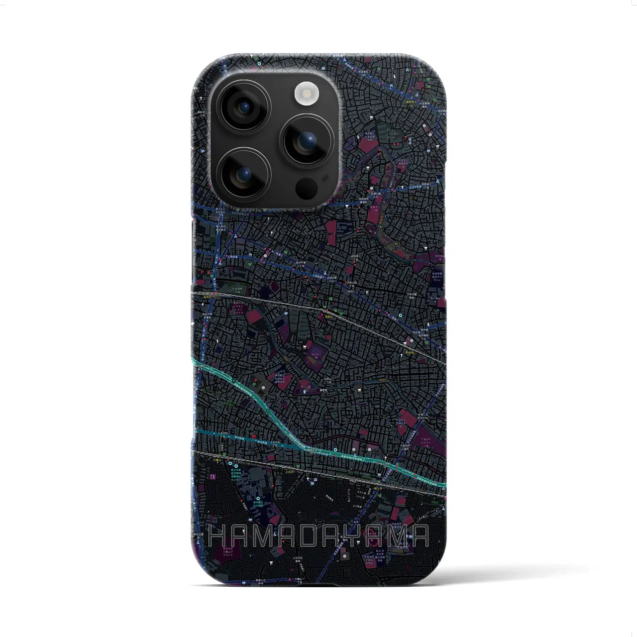 【浜田山(東京都)】地図柄iPhoneケース(バックカバータイプ)