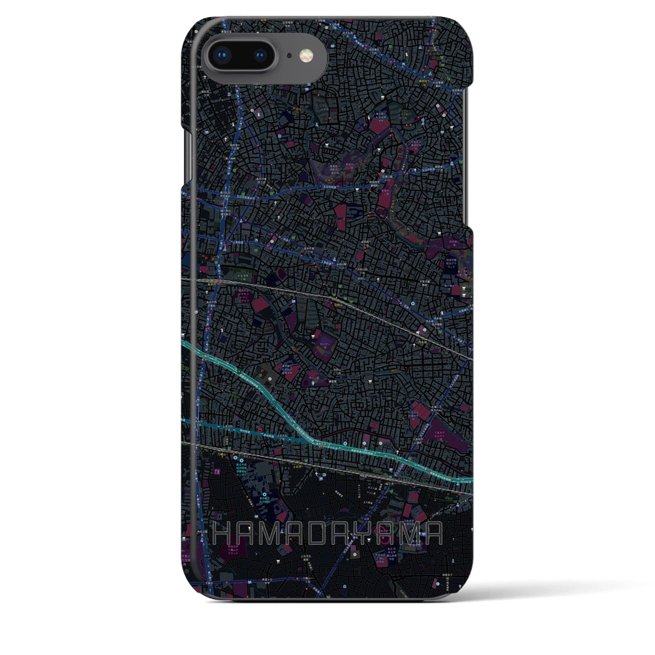 【浜田山(東京都)】地図柄iPhoneケース(バックカバータイプ)