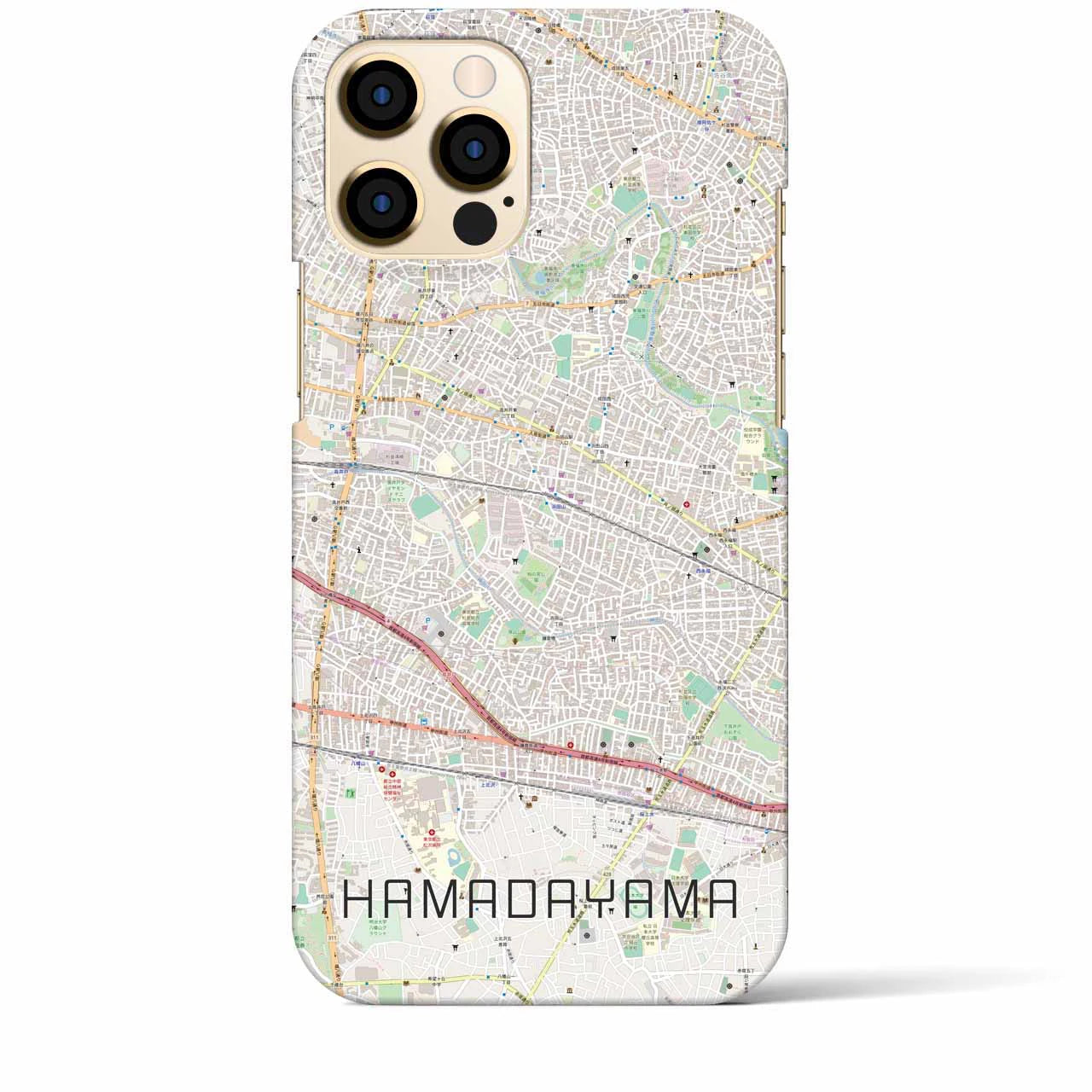 【浜田山(東京都)】地図柄iPhoneケース(バックカバータイプ)
