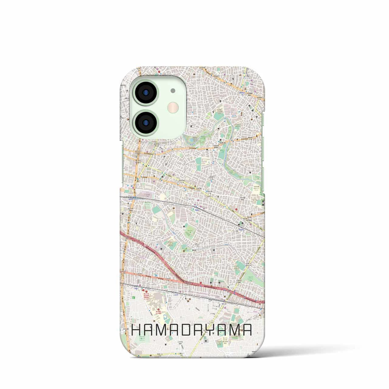 【浜田山(東京都)】地図柄iPhoneケース(バックカバータイプ)
