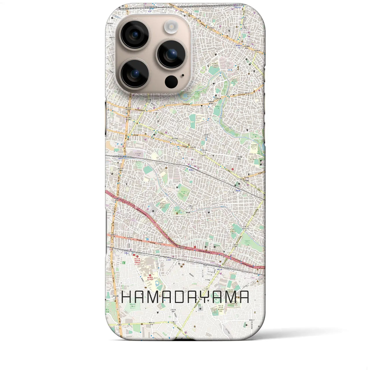 【浜田山(東京都)】地図柄iPhoneケース(バックカバータイプ)