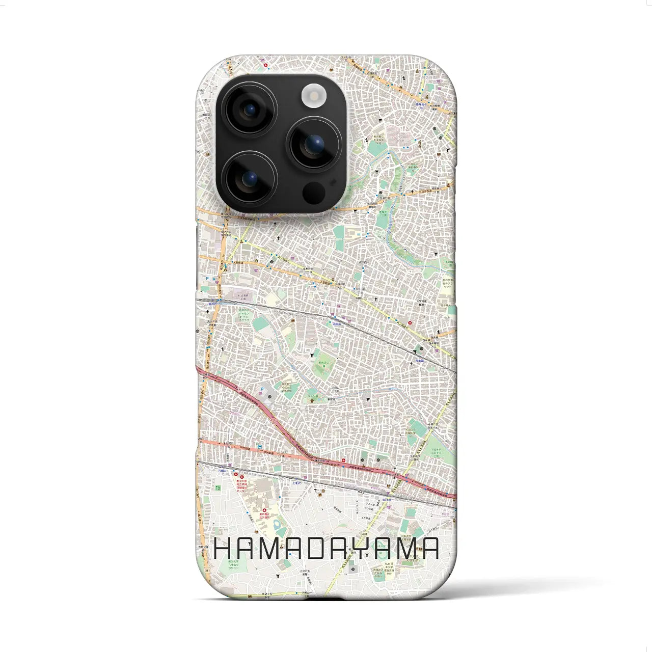 【浜田山(東京都)】地図柄iPhoneケース(バックカバータイプ)