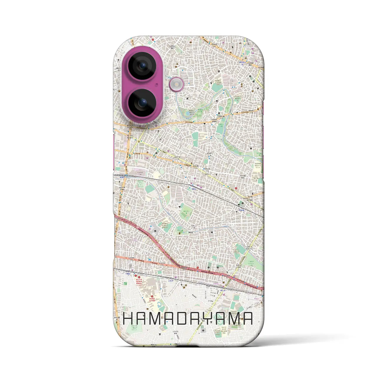【浜田山(東京都)】地図柄iPhoneケース(バックカバータイプ)