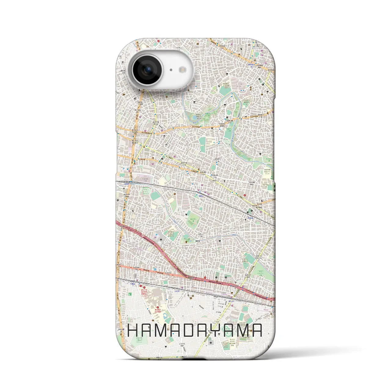 【浜田山(東京都)】地図柄iPhoneケース(バックカバータイプ)
