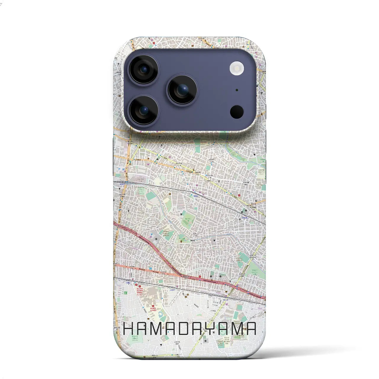 【浜田山(東京都)】地図柄iPhoneケース(バックカバータイプ)