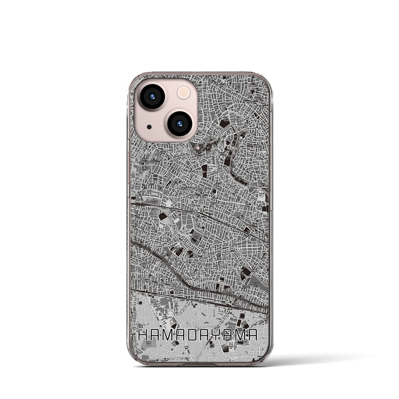 【浜田山(東京都)】地図柄iPhoneケース(クリアタイプ)