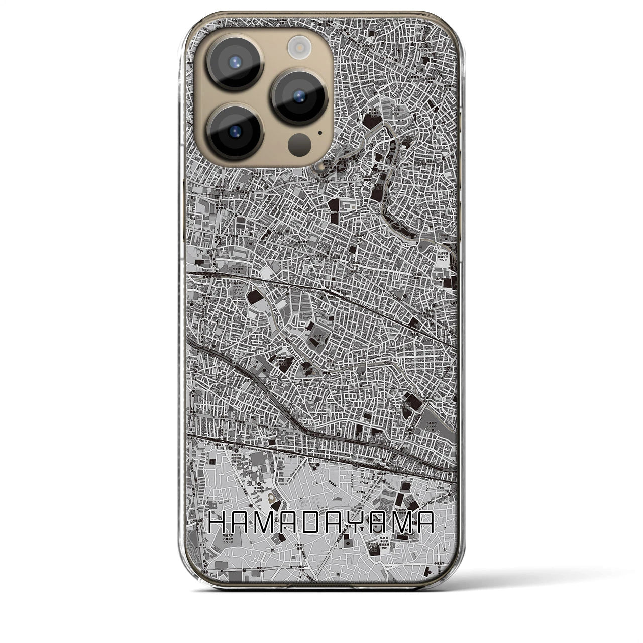 【浜田山(東京都)】地図柄iPhoneケース(クリアタイプ)