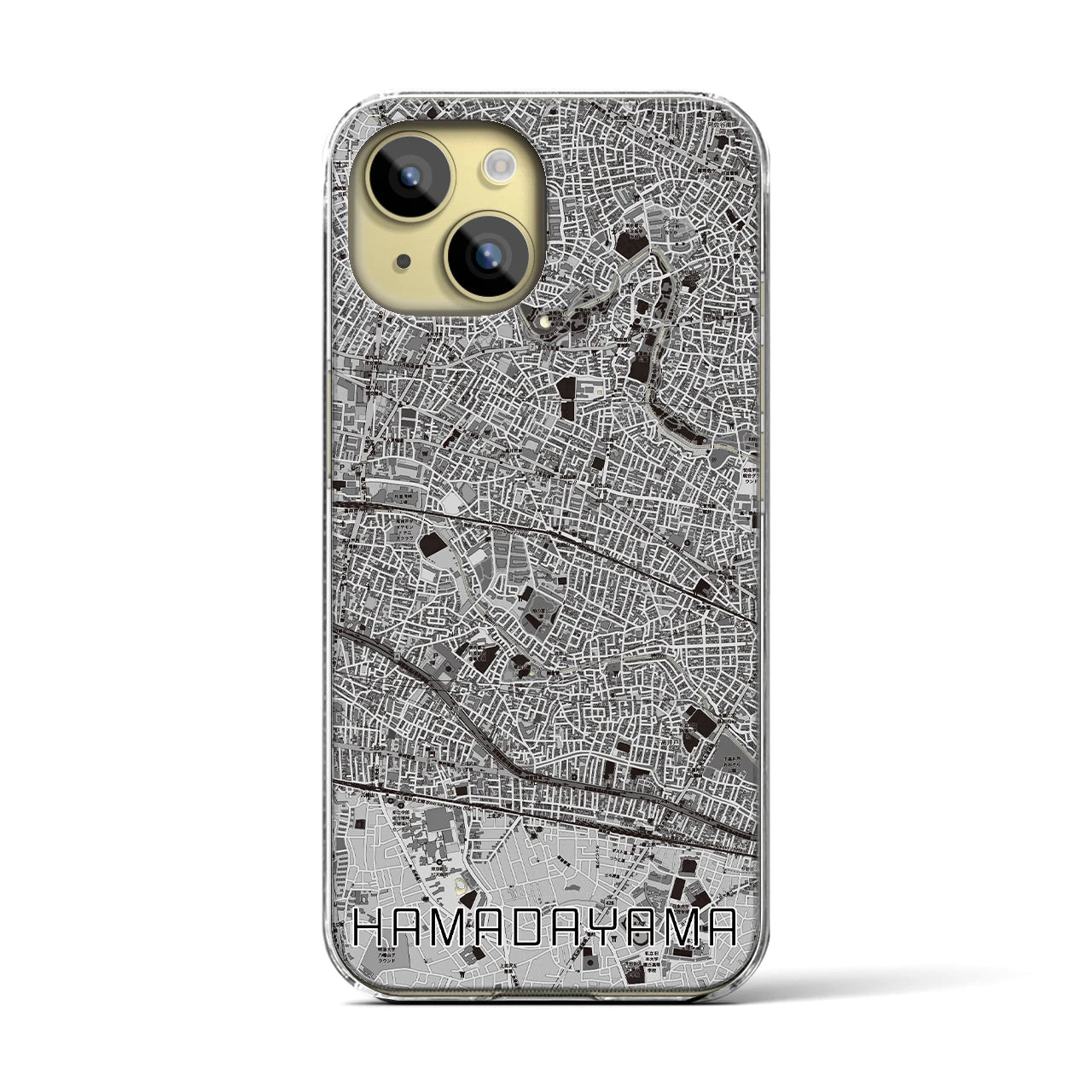 【浜田山(東京都)】地図柄iPhoneケース(クリアタイプ)