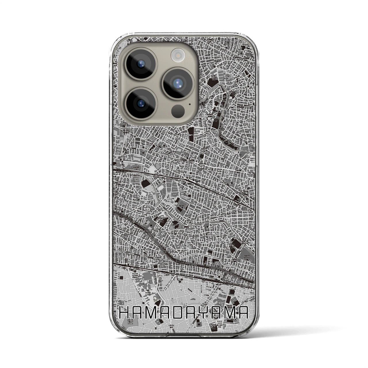 【浜田山(東京都)】地図柄iPhoneケース(クリアタイプ)