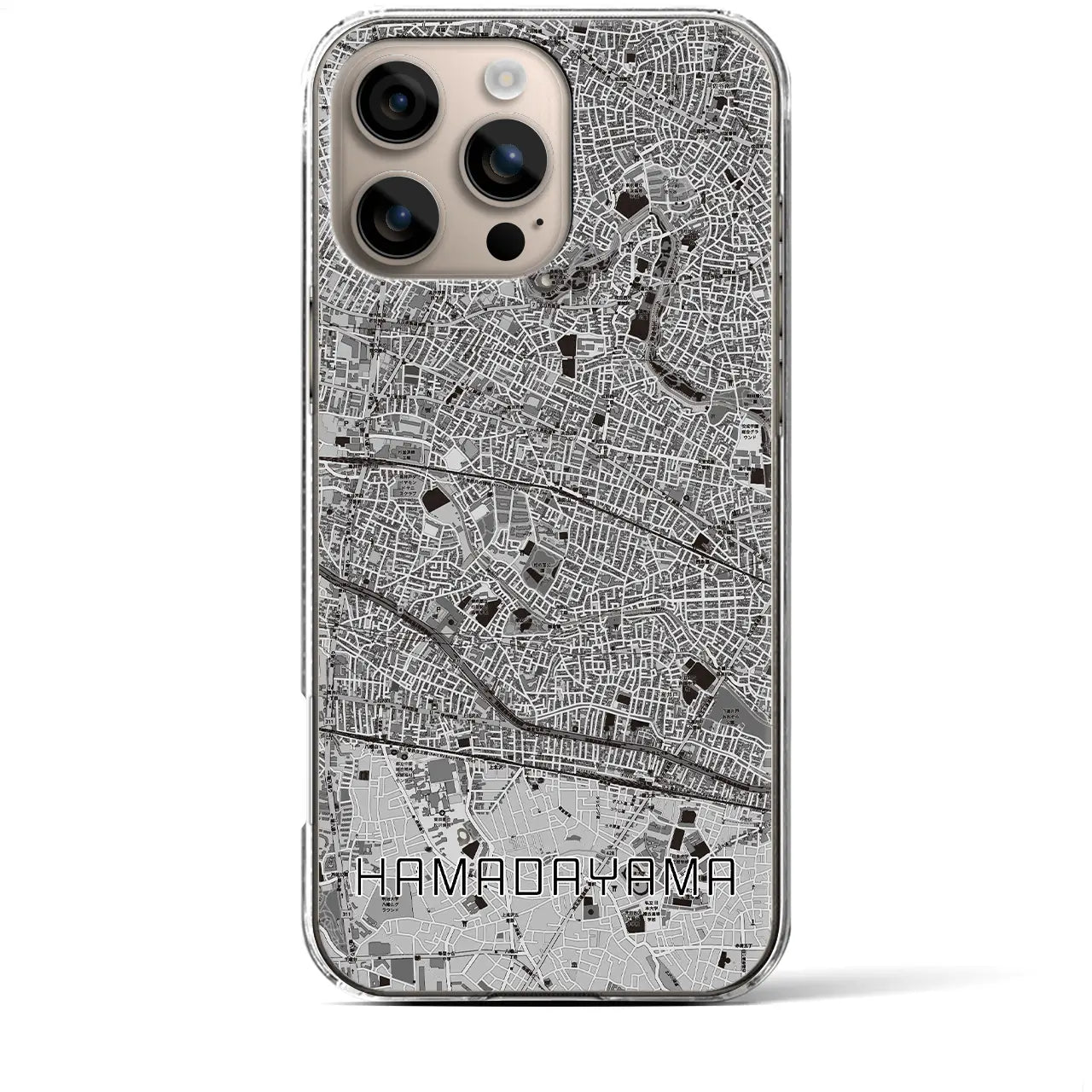【浜田山(東京都)】地図柄iPhoneケース(クリアタイプ)