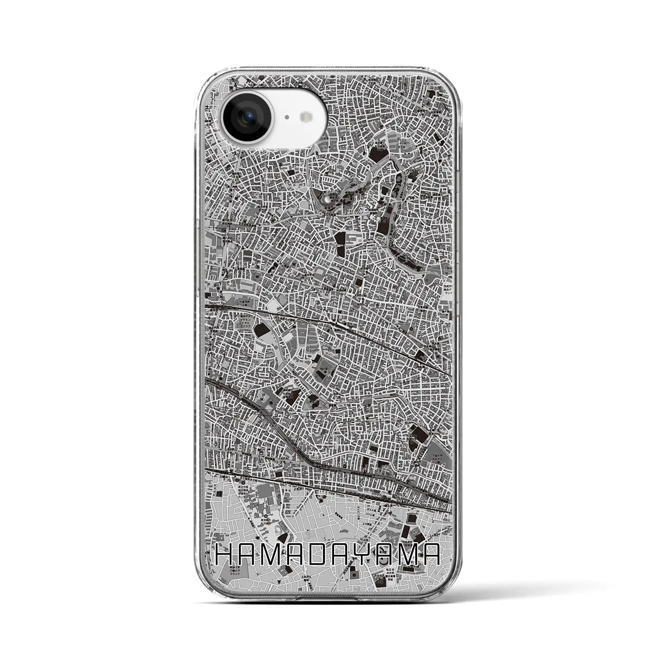 【浜田山(東京都)】地図柄iPhoneケース(クリアタイプ)