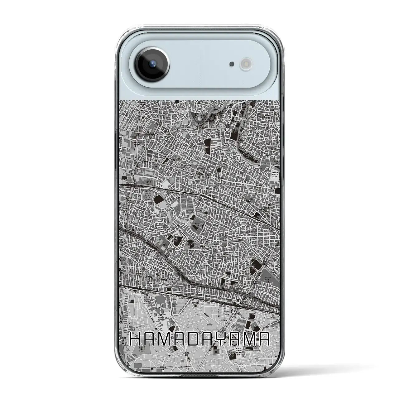 【浜田山(東京都)】地図柄iPhoneケース(クリアタイプ)