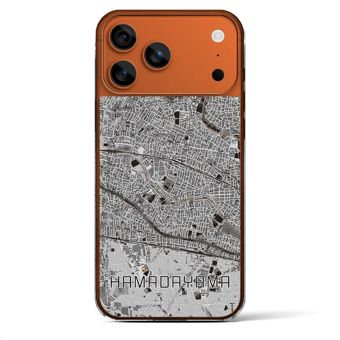 【浜田山(東京都)】地図柄iPhoneケース(クリアタイプ)