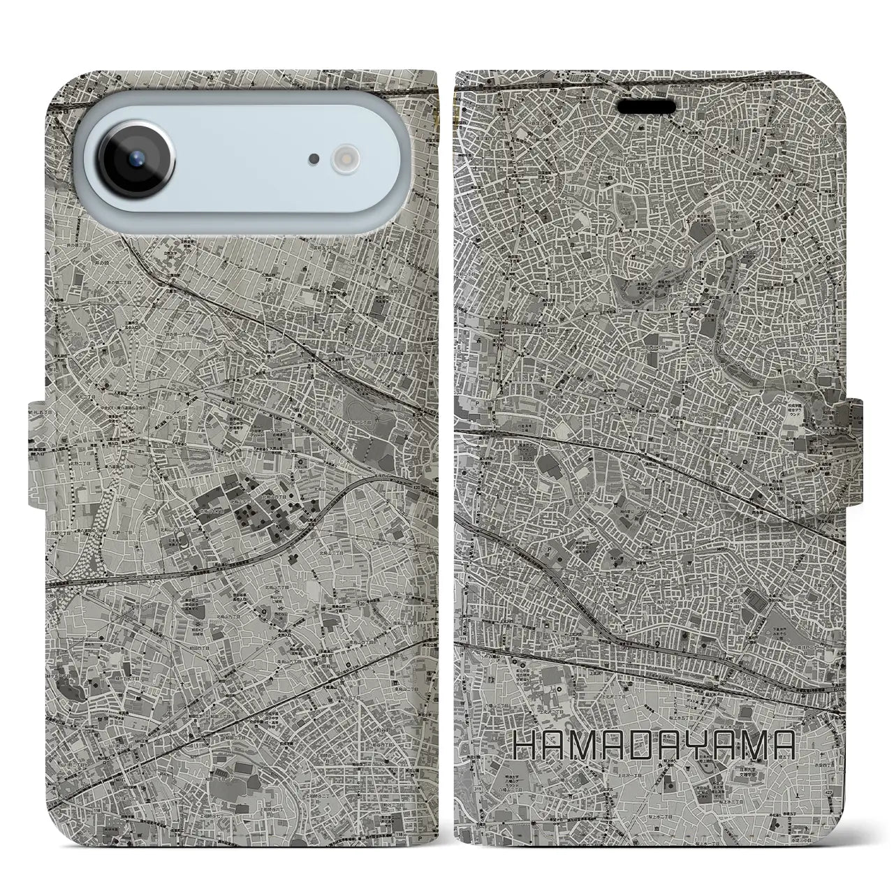 【浜田山(東京都)】地図柄iPhoneケース(手帳タイプ)