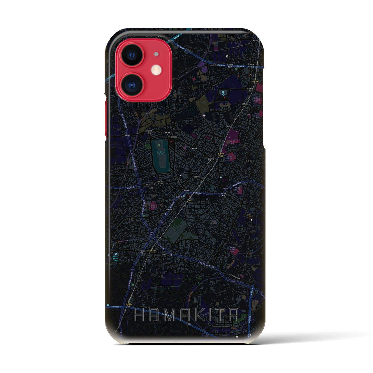 【浜北(静岡県)】地図柄iPhoneケース(バックカバータイプ)