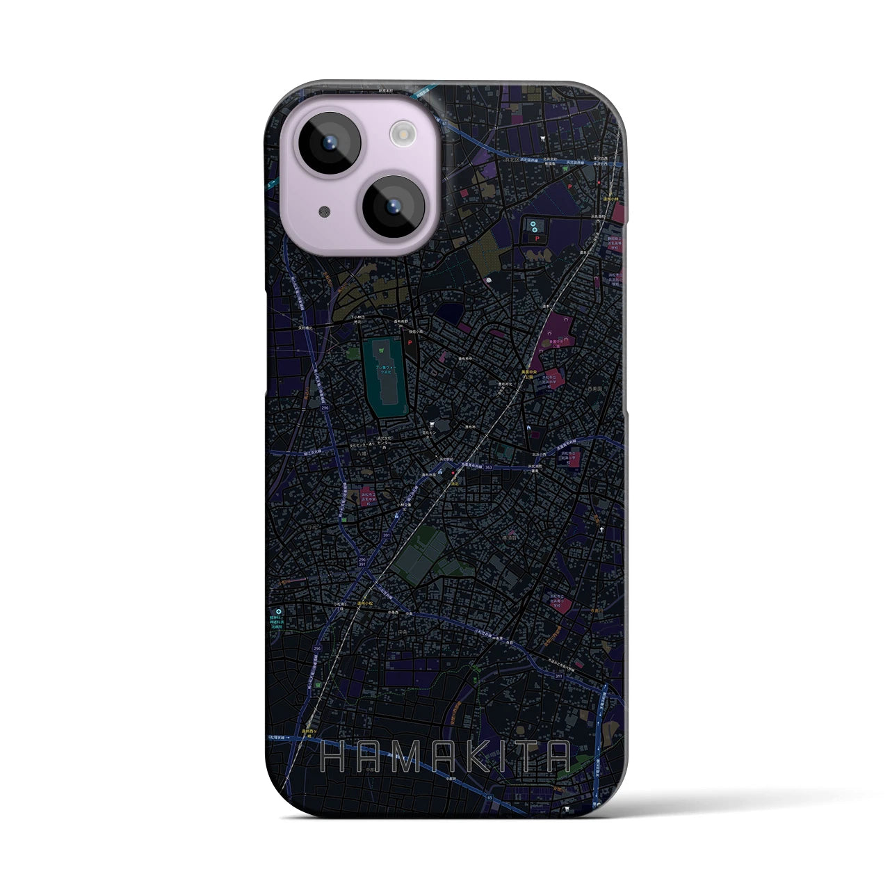 【浜北(静岡県)】地図柄iPhoneケース(バックカバータイプ)