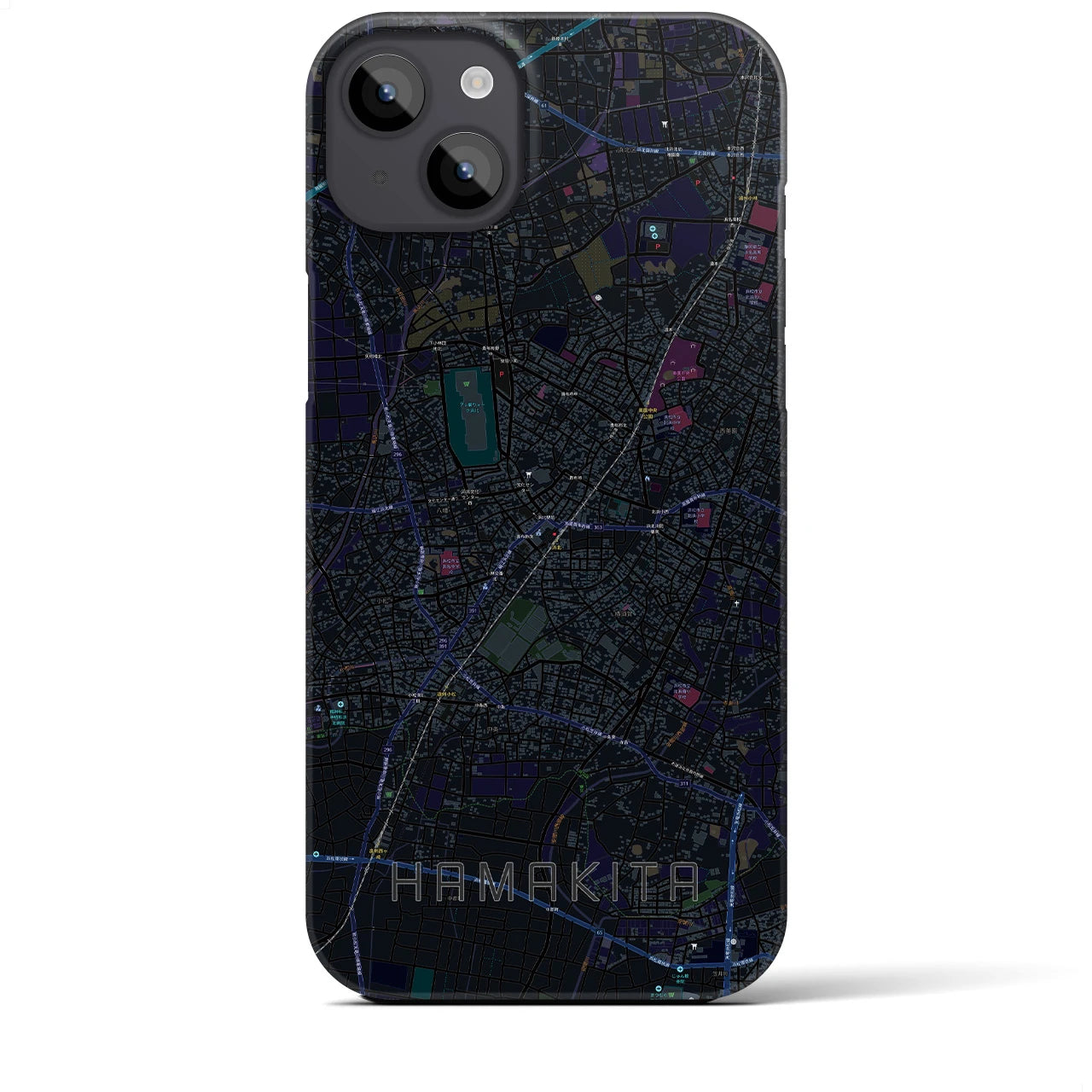 【浜北(静岡県)】地図柄iPhoneケース(バックカバータイプ)