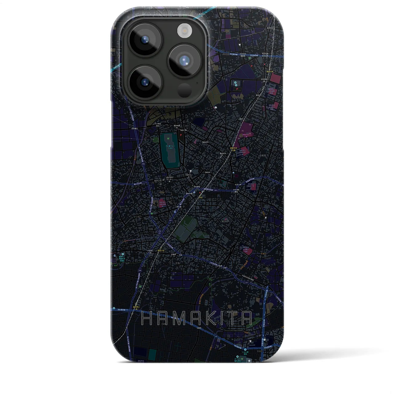 【浜北(静岡県)】地図柄iPhoneケース(バックカバータイプ)