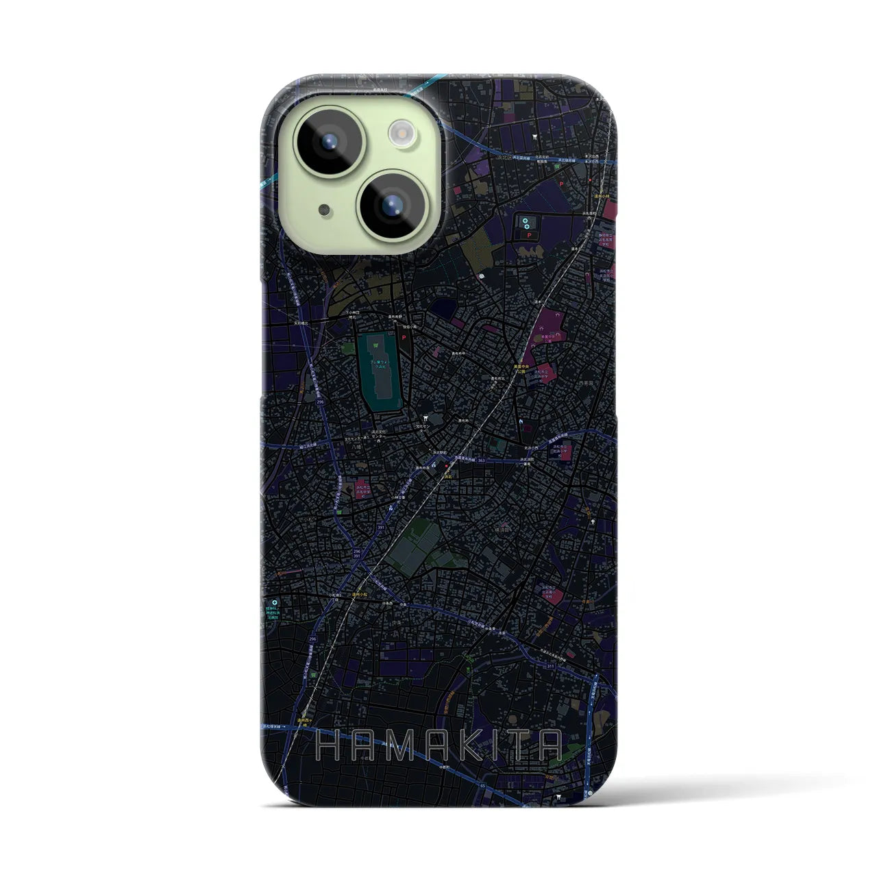 【浜北(静岡県)】地図柄iPhoneケース(バックカバータイプ)