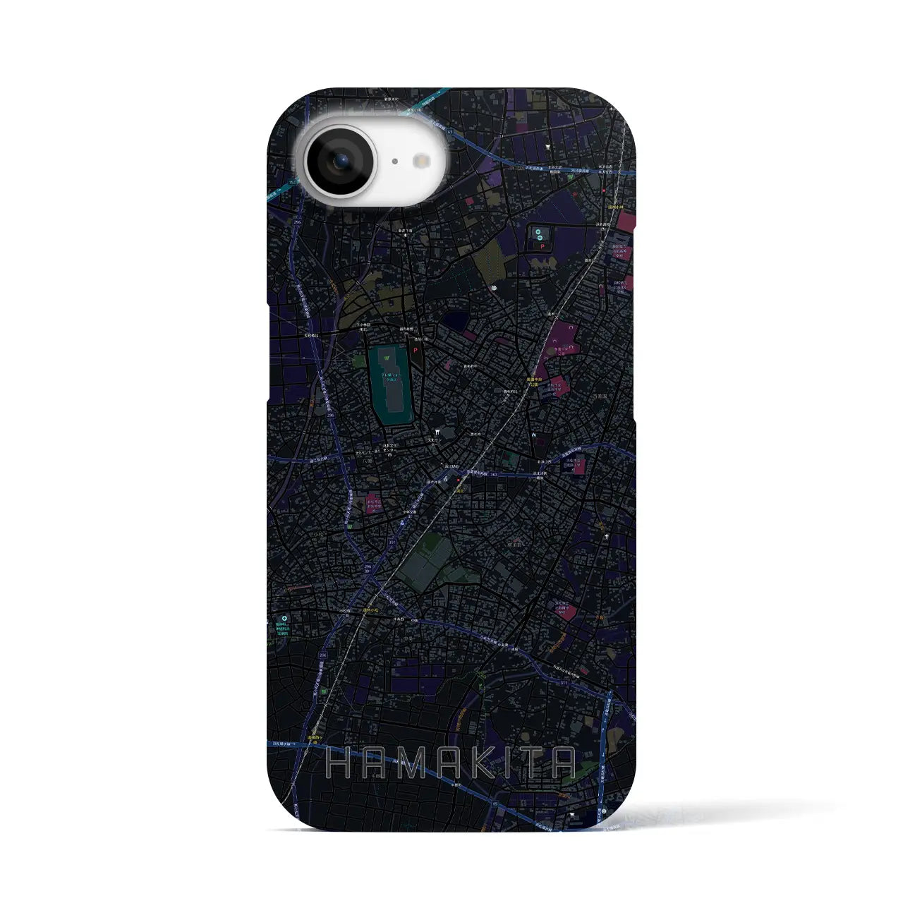 【浜北(静岡県)】地図柄iPhoneケース(バックカバータイプ)
