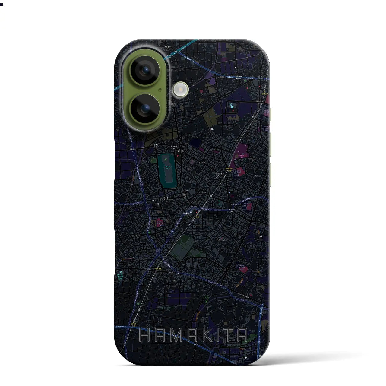 【浜北(静岡県)】地図柄iPhoneケース(バックカバータイプ)