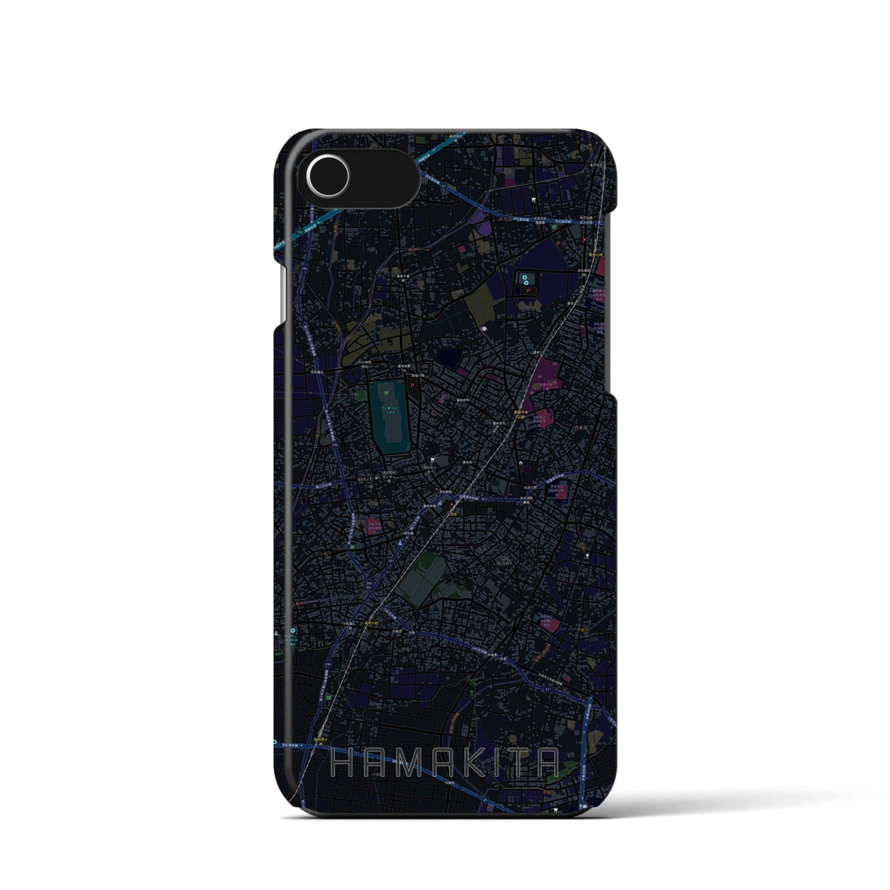 【浜北(静岡県)】地図柄iPhoneケース(バックカバータイプ)