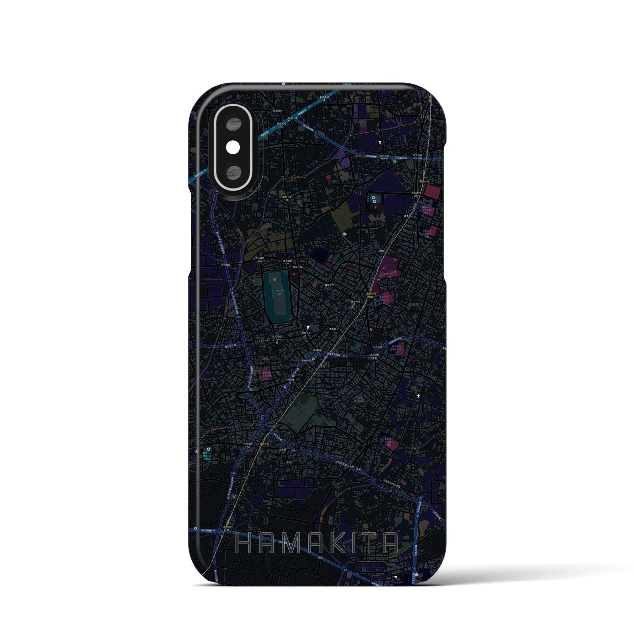 【浜北(静岡県)】地図柄iPhoneケース(バックカバータイプ)