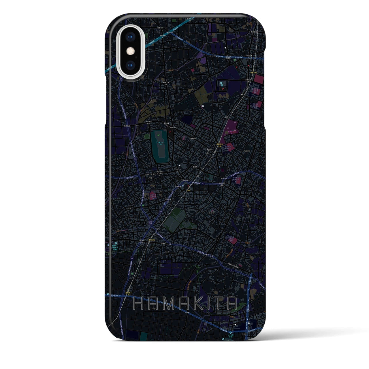 【浜北(静岡県)】地図柄iPhoneケース(バックカバータイプ)