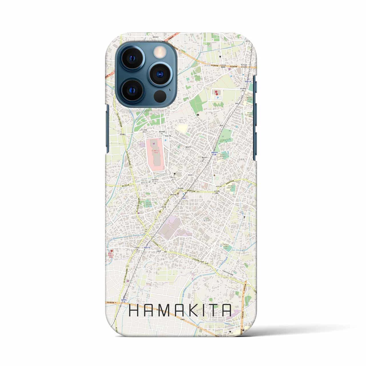 【浜北(静岡県)】地図柄iPhoneケース(バックカバータイプ)