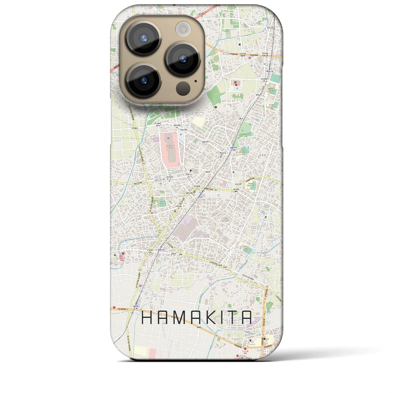 【浜北(静岡県)】地図柄iPhoneケース(バックカバータイプ)