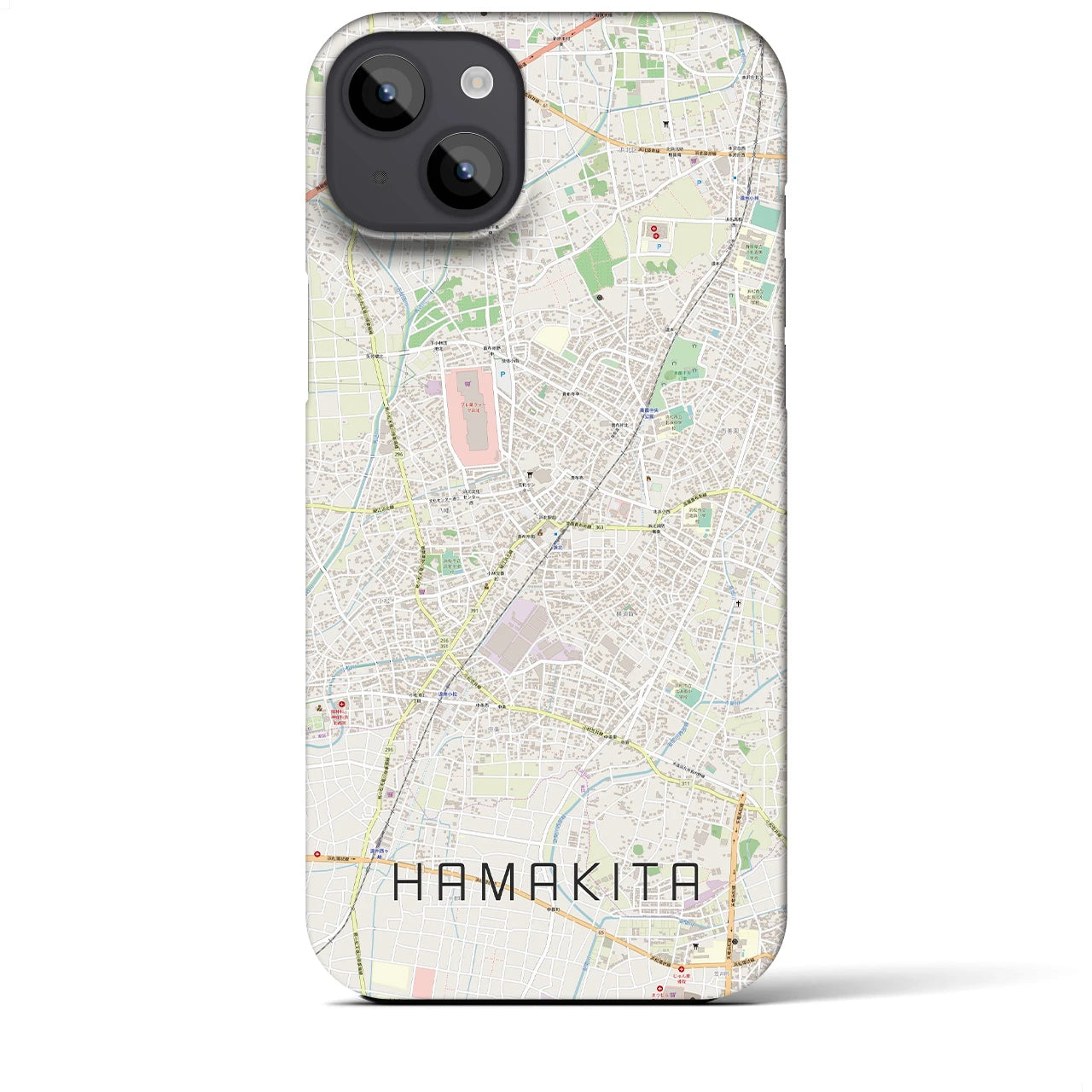 【浜北(静岡県)】地図柄iPhoneケース(バックカバータイプ)